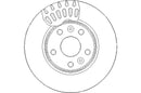 Disctech Brake Disc - Fits Mercedes-benz, Renault - ABD2177 - Front Axle