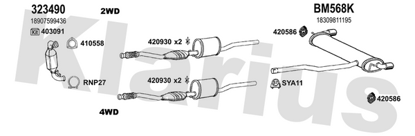 Klarius 323490 - Catalyst Type Approved Withpip  - Fits Mini Cooper S 1.6i