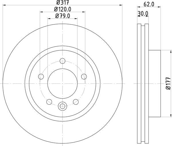 Mintex Brake Discs fits -Land Rover S296:5 MDC1727C (also fits other vehicles)