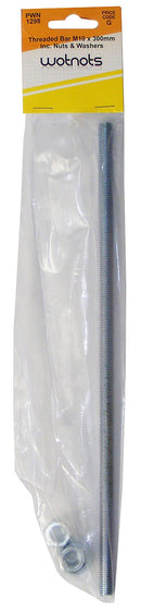 Pearl PWN1298 Threaded Bar M10 X300mm Incl.Nuts&Washers