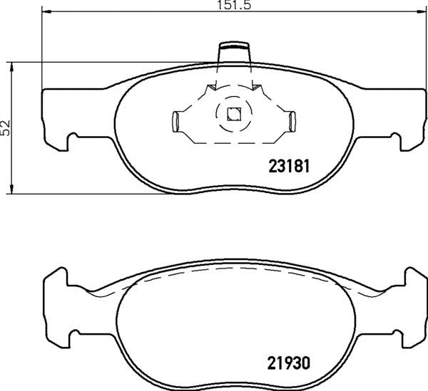 Mintex Brake Pad Set fits -Fiat MDB2206 (also fits other vehicles)