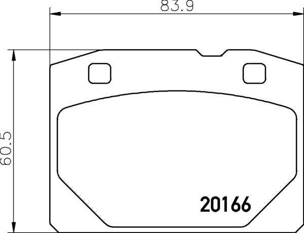 Mintex Brake Pad Set fits -Lada MDB1074 (also fits other vehicles)