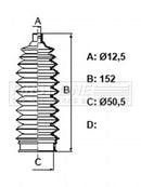 First Line Steering Gaiter Kit Part No -FSG3443