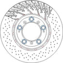 Disctech Brake Disc - Fits Porsche - ABD4004 - Rear Axle Right