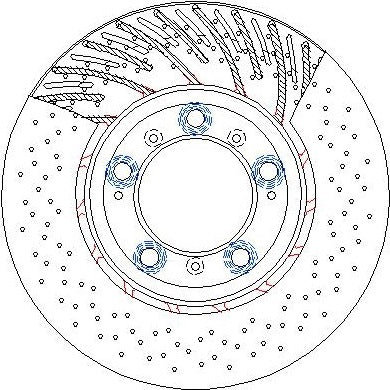 Disctech Brake Disc - Fits Porsche - ABD4004 - Rear Axle Right