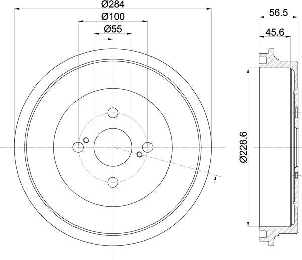Mintex Brake Drum (Single) fits -Toyota MBD380 (also fits other vehicles)