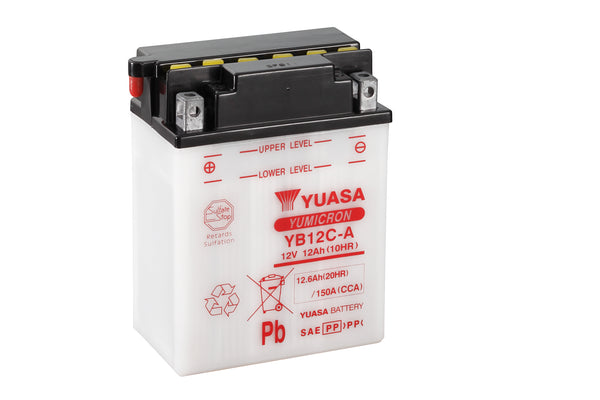 YB12C-A (DC) 12V Yuasa Yumicron Motorcycle Battery