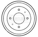Borg & Beck Brake Drum (Single) -BBR7136
