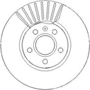 Disctech Brake Disc - Fits Alfa romeo, Volvo - ABD3815 - Front Axle