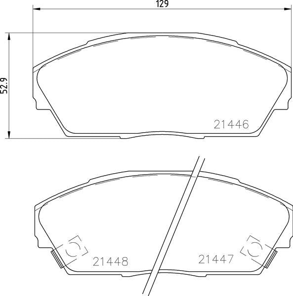 Mintex Brake Pad Set fits -ACura Honda Rover MDB1589 (also fits other vehicles)