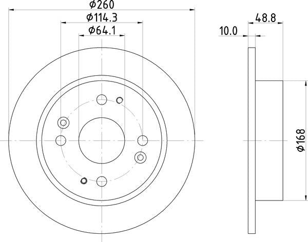 Mintex Brake Discs fits -ACura Honda Rover S245:5 MDC820 (also fits other vehicles)