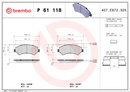 Brembo Brake Pad Set - P61118