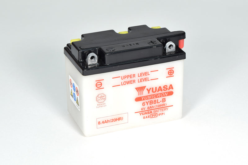 6YB8L-B (DC) 6V Yuasa Conventional Motorcycle Battery