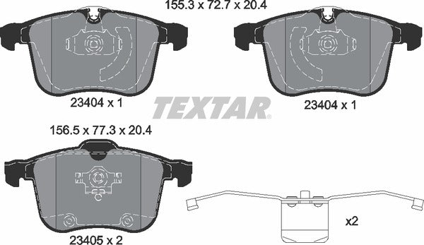 Textar Brake Pad Set - 2340404