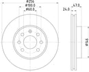 Mintex Brake Discs fits -Chevrolet Daewoo V256:4 MDC1388 (also fits other vehicles)