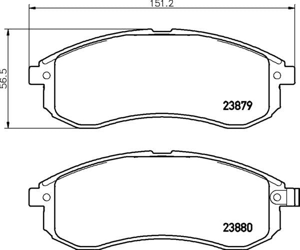 Mintex Brake Pad Set fits -Mitsubishi MDB2252 (also fits other vehicles)