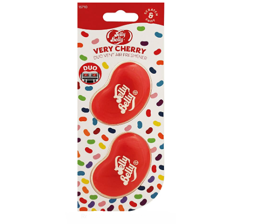 JELLY BELLY 3D DUO MINI VENT AIR FRESHNER - VERY CHERRY *