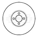 Borg & Beck Brake Disc Pair Part No -BBD4874