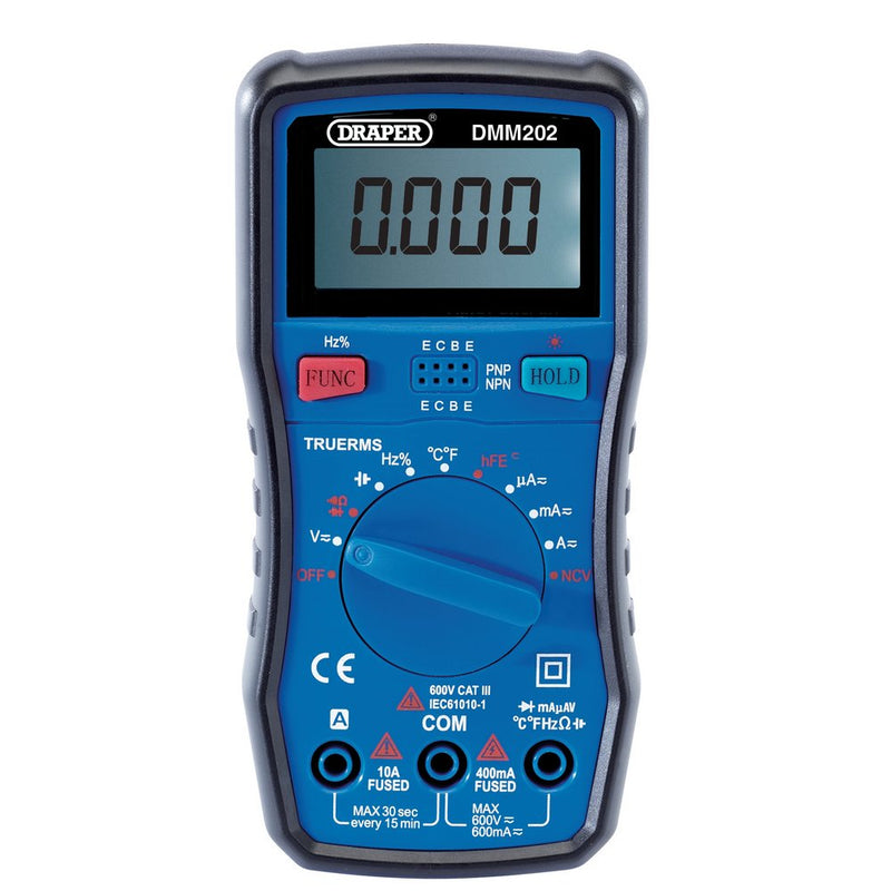 Auto-Ranging Digital Multimeter, 1 x Test Leads, 1 x Temp Probe