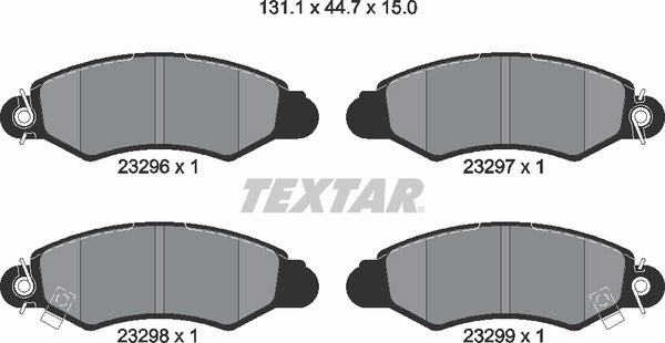 Textar Brake Pad Set - 2329601