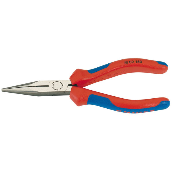 Knipex 25 02 160 SBE Long Nose Pliers - Heavy Duty Handles, 160mm