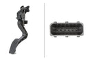 HELLA 6PV 010 175-751 Sensor, accelerator pedal position - for left-hand drive vehicles - 6-pin connec