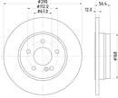 Mintex Brake Discs fits -MercedesBenz S290:5 MDC1365 (also fits other vehicles)