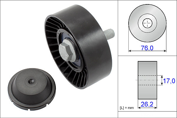 INA Deflection/Guide Pulley - V-Ribbed Belt - Part No - 532063210