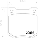 Austin Ford Triumph Vauxhall Volvo Brake Pad Set - Mintex MGB535