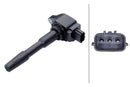 HELLA 5DA 358 168-031 Ignition Coil - 14V - 4-pin connector - Bolted