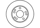Disctech Brake Disc - Fits Mercedes-benz, Vw - ABD3449 - Front Axle