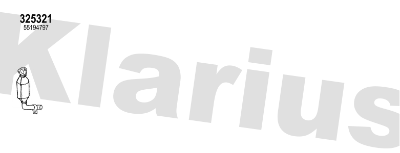 Klarius 325321 - Catalyst Type Approved  - Fits Fiat 500 1.3L Cat