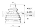 First Line Cv Joint Boot Kit Part No -FCB6120