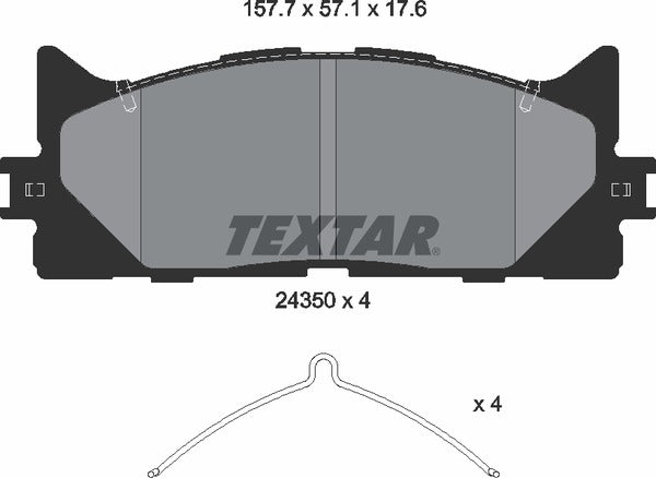 Textar Brake Pad Set - 2435001