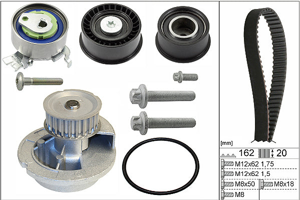 INA Water Pump & Timing Belt Set - Part No - 530044331