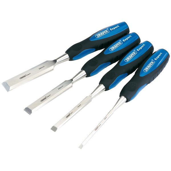 Soft Grip Bevel Edge Wood Chisel Set, 150mm (4 Piece)