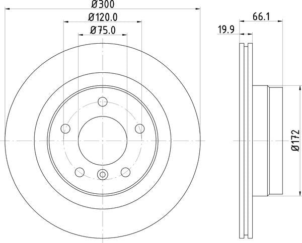 Mintex Brake Discs fits -BMW V239:5 MDC1647C (also fits other vehicles)