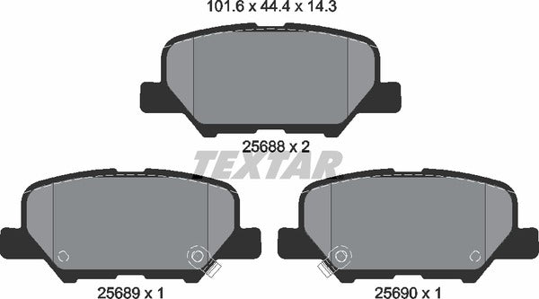 Textar Brake Pad Set - 2568801