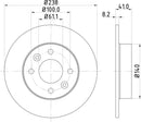 Mintex Brake Discs fits -Renault V284:5 MDC364 (also fits other vehicles)