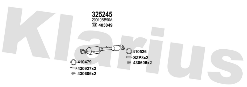 Klarius 325245 - Catalyst Type Approved Withpip  - Fits Nissan Qashqai 1.6