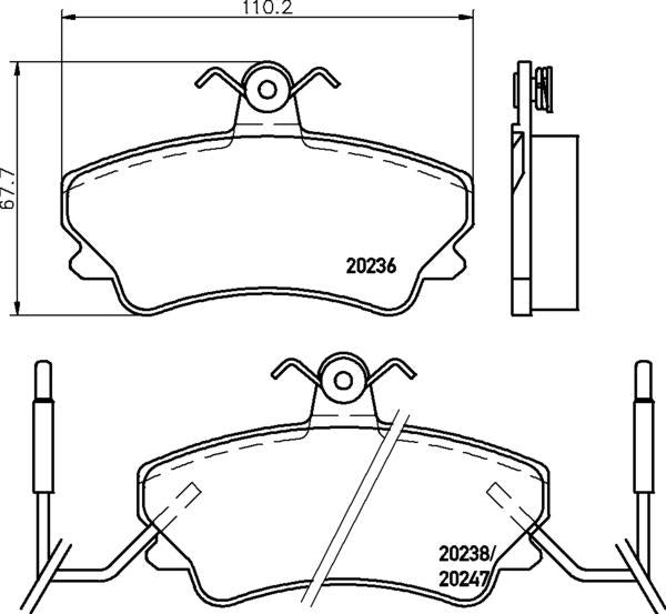 Mintex Brake Pad Set fits -Renault MDB1631 (also fits other vehicles)