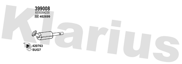 Klarius 399008 - Diesel Particulate Filter  - Fits Renault Grand Scenic 1.9dCi