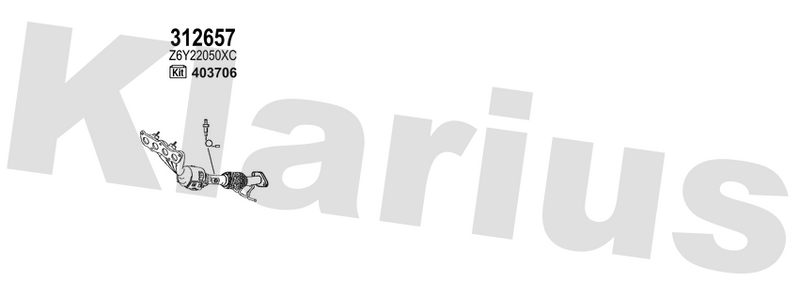 Klarius 312657 - Catalyst Type Approved  - Fits Mazda 3 1.4i