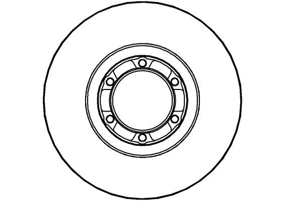 Disctech Brake Disc - Fits Nissan, Opel - ABD2680 - Front Axle
