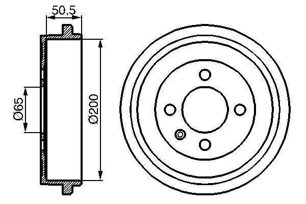Bosch Brake Drum (Pair) Db181 - 0986477106