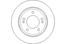 Disctech Brake Disc - Fits Hyundai, Opel - ABD3056 - Rear Axle