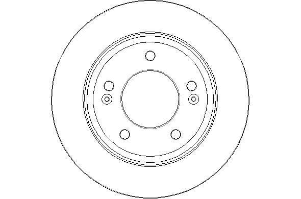 Disctech Brake Disc - Fits Hyundai, Opel - ABD3056 - Rear Axle