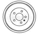 Borg & Beck Rear Brake Drum (Single) -BBR7045