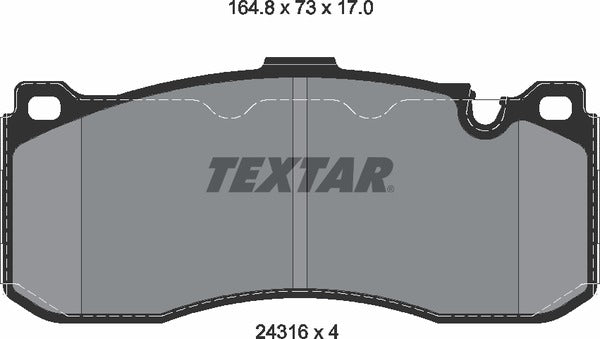 Textar Brake Pad Set - 2431601