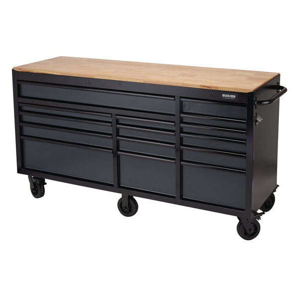 Draper 72" 15 Drawer Trolley Grey - 8241
